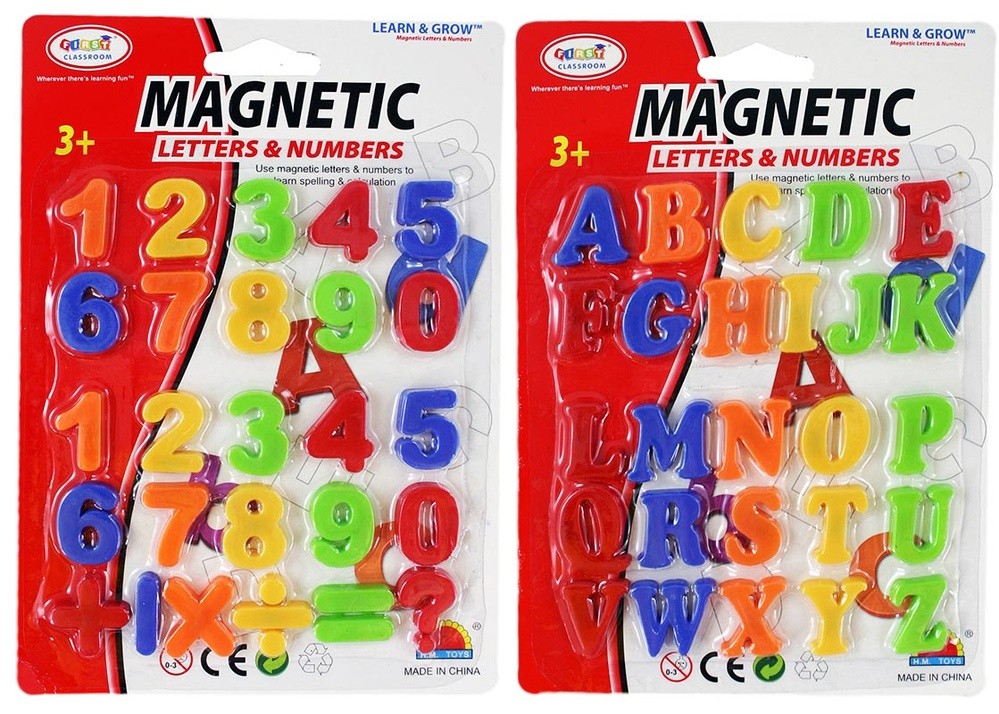 Čísla/písmena magnetic. malá, 2 druhy
