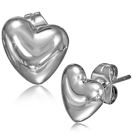Náušnice ocelové - srdce th-bel595
