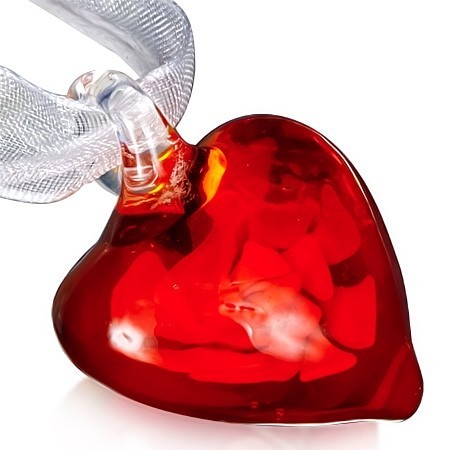 Skleněný náhrdelník Heart th-fce429