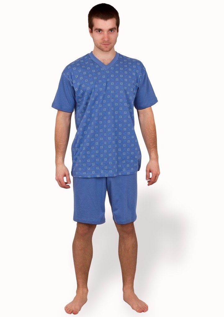 Pánské pyžamo s jemným vzorem a kraťasy
