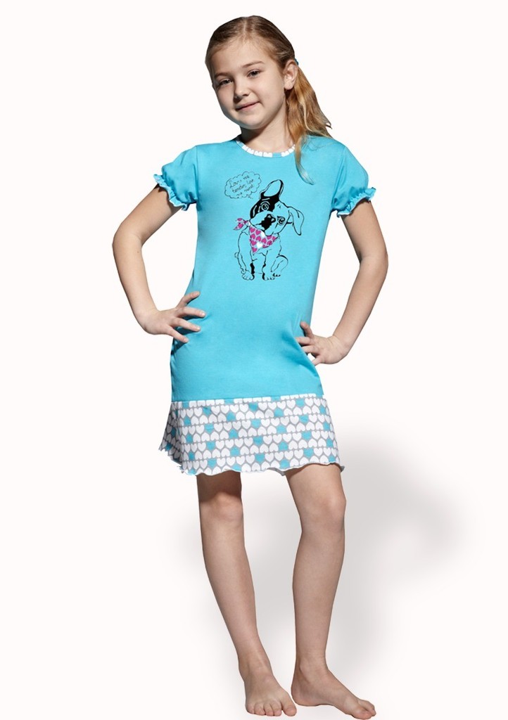 Dívčí noční košile s obrázkem psa