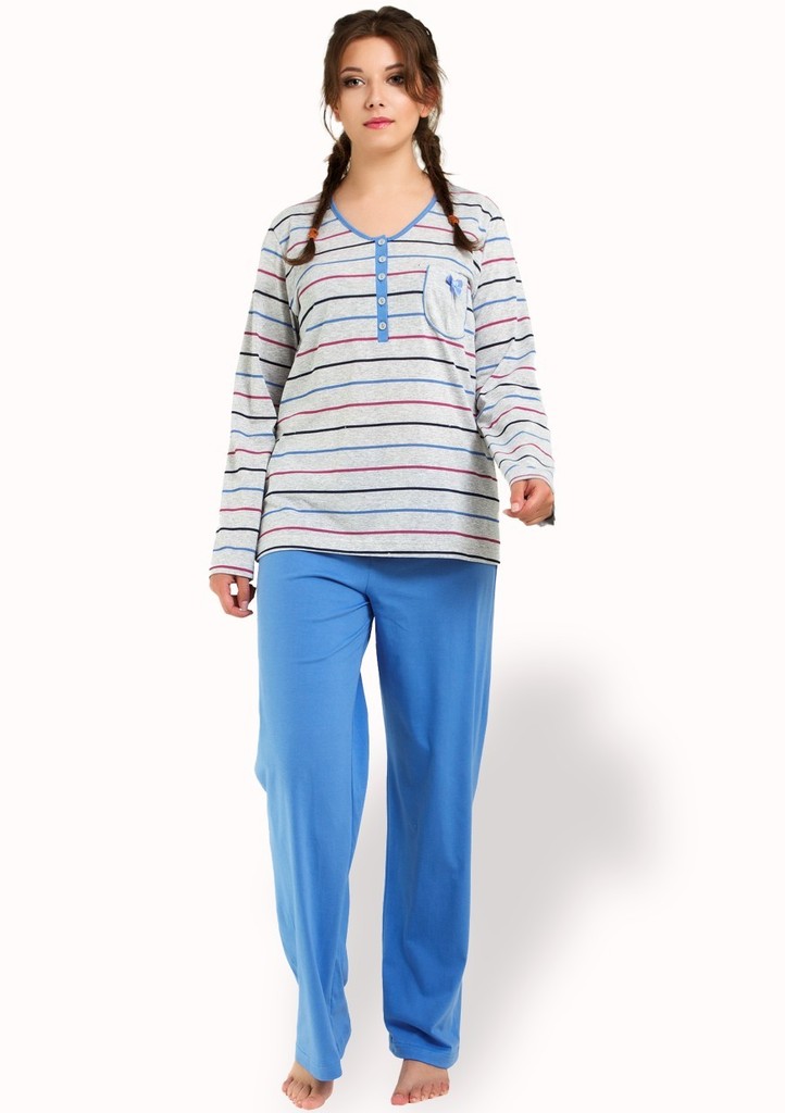 Dámské pyžamo se vzorem barevného proužku