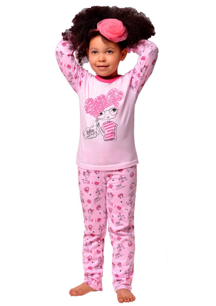 Dětské pyžamo s obrázkem dívky Miss star