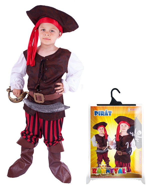 Kostým pirát, klobouk,boty, vel. M