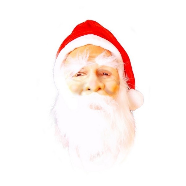 Maska Santa s čepicí a vousy