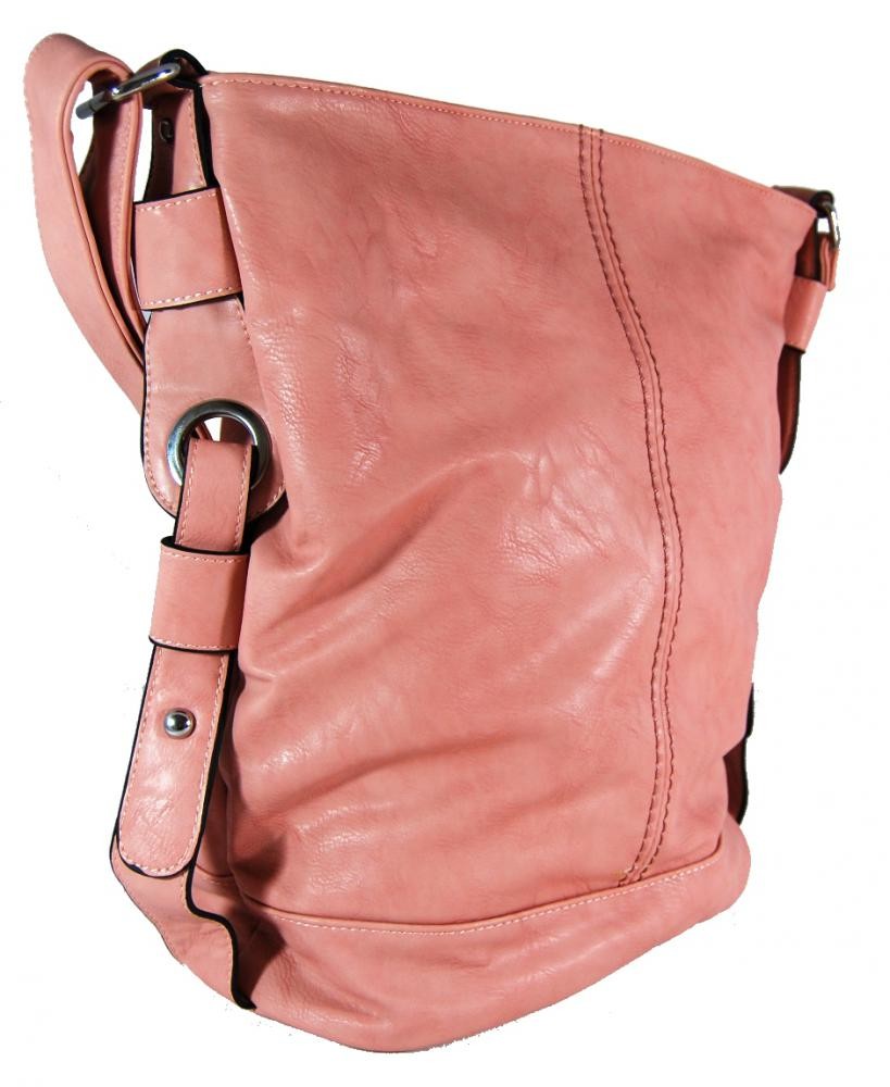 Dámská crossbody kabelka D1012 pastelová růžová