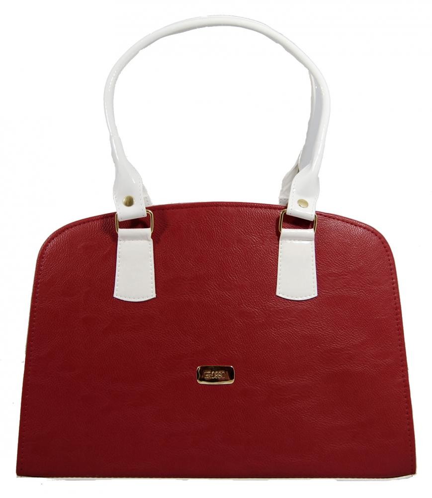 Originální červeno bílá matná kabelka na rameno S311