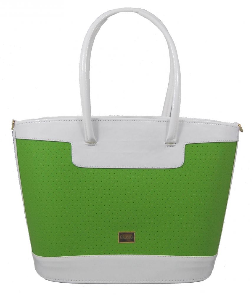 Bílo zelená kabelka na rameno S312