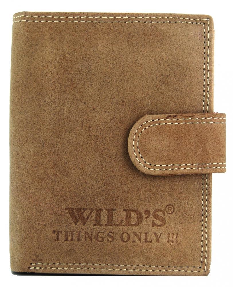 Pánská kožená peněženka WILD Tiger světle hnědá W01