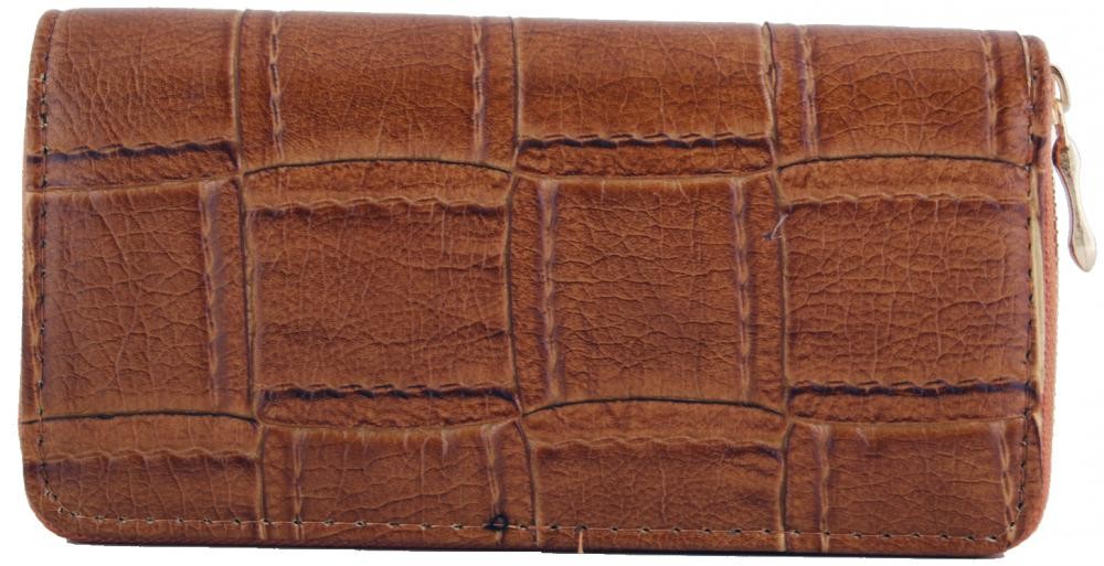 Moderní praktická dámská zipová peněženka ZF5055 hnědá
