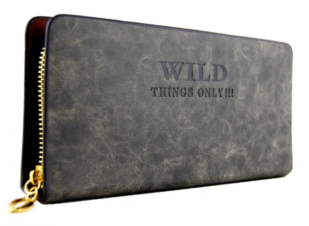 Moderní praktická dámská peněženka WILD 828 tmavě šedá