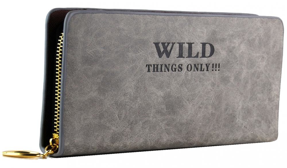 Moderní praktická dámská peněženka WILD 828 světle šedá
