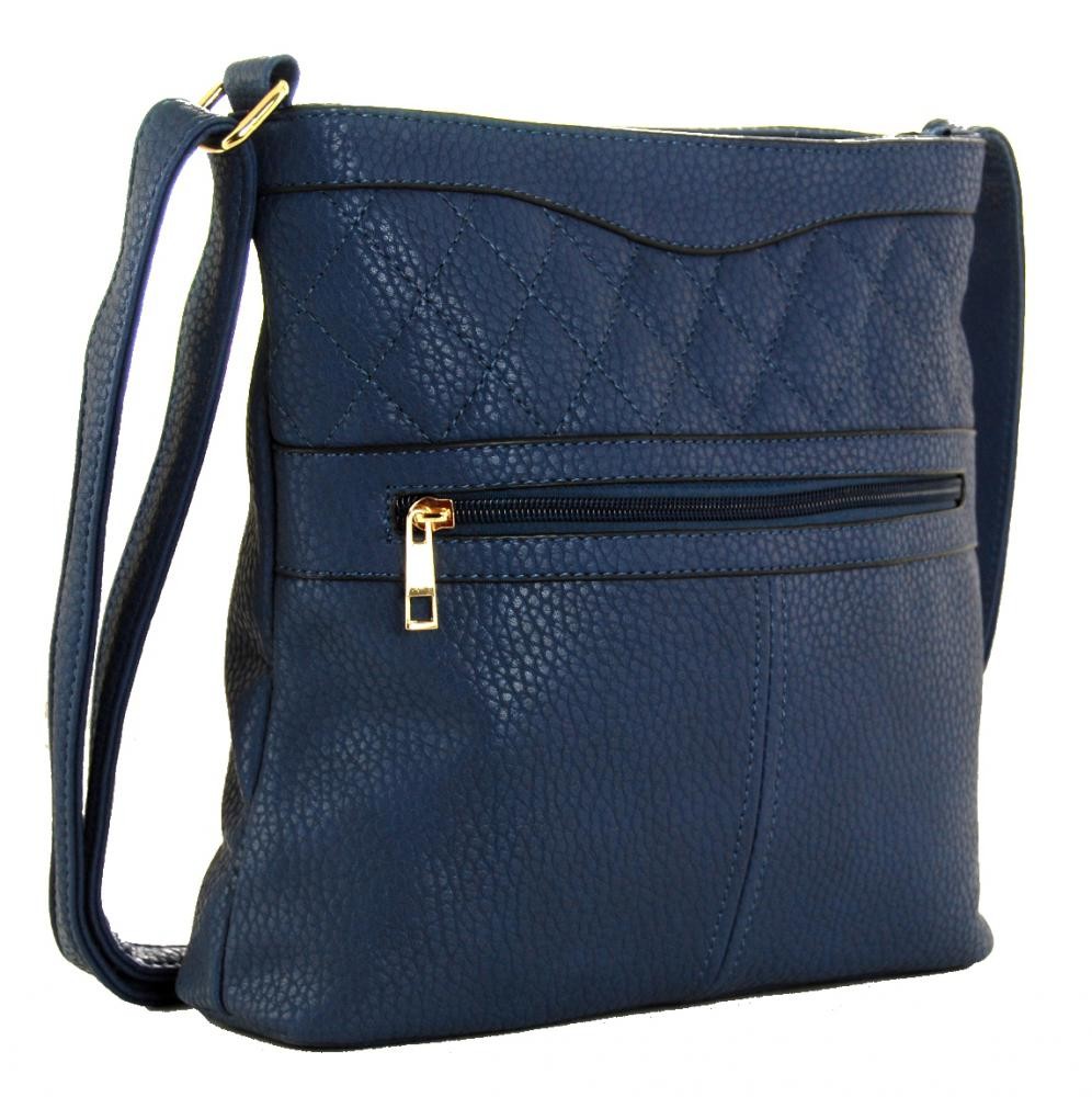 Crossbody kabelka s prošíváním H0359 tmavě modrá